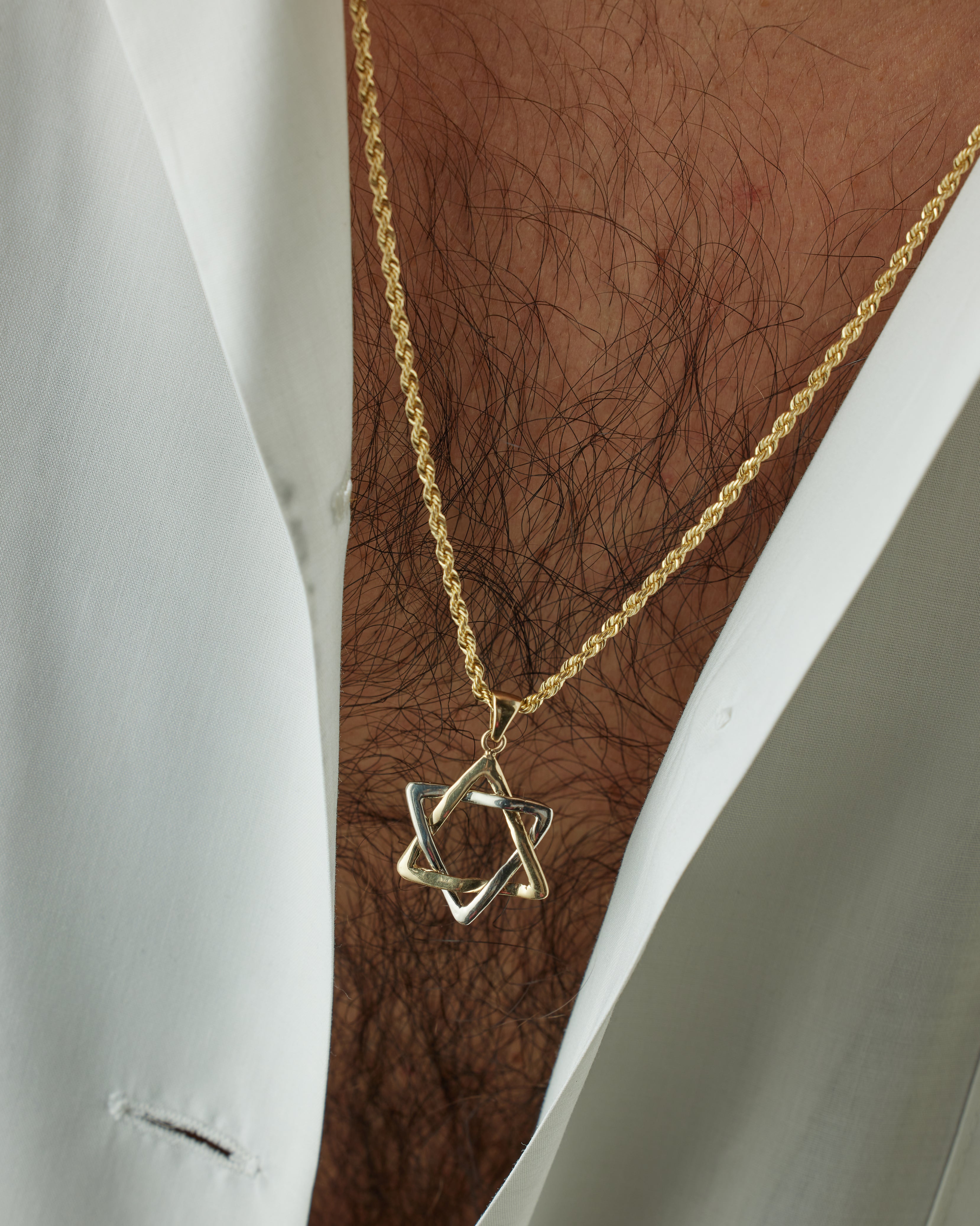 YELLOW GOLD DIAMOND STAR OF DAVID PENDANT NECKLACE, .21 CT TW - Howard's  Jewelry Center